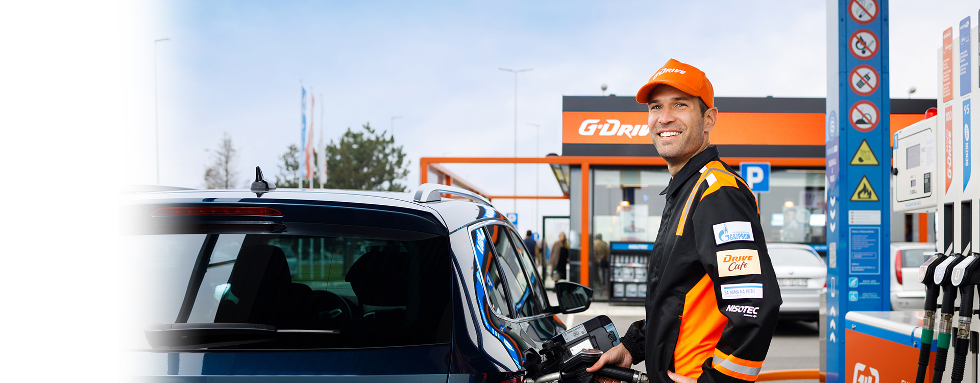 employee at the gazprom petrol station