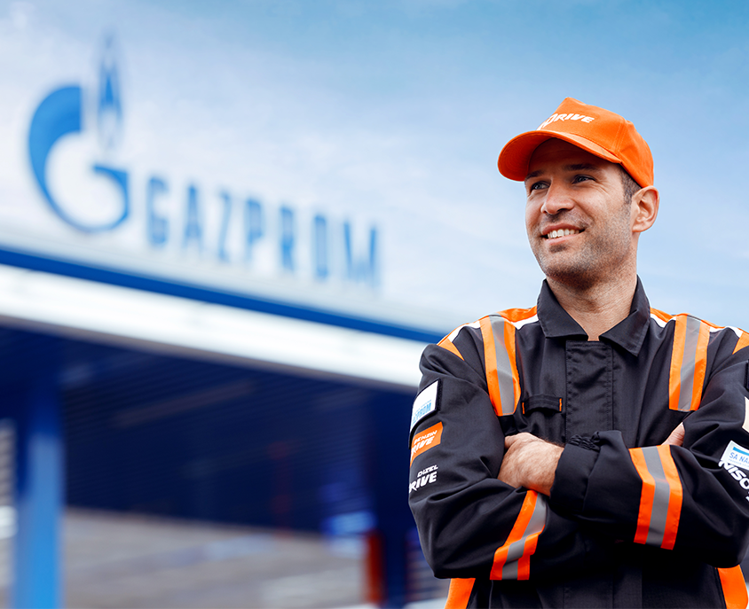 employee at the gazprom petrol station