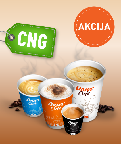 Kafa za 1 dinar uz natočen CNG