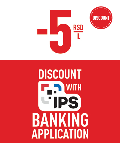 5 RSD/l discount for all fuels